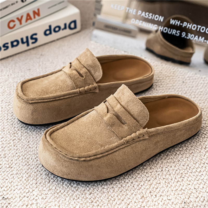 Retro Comfortable Suede Casual Mules Fashion foto 4