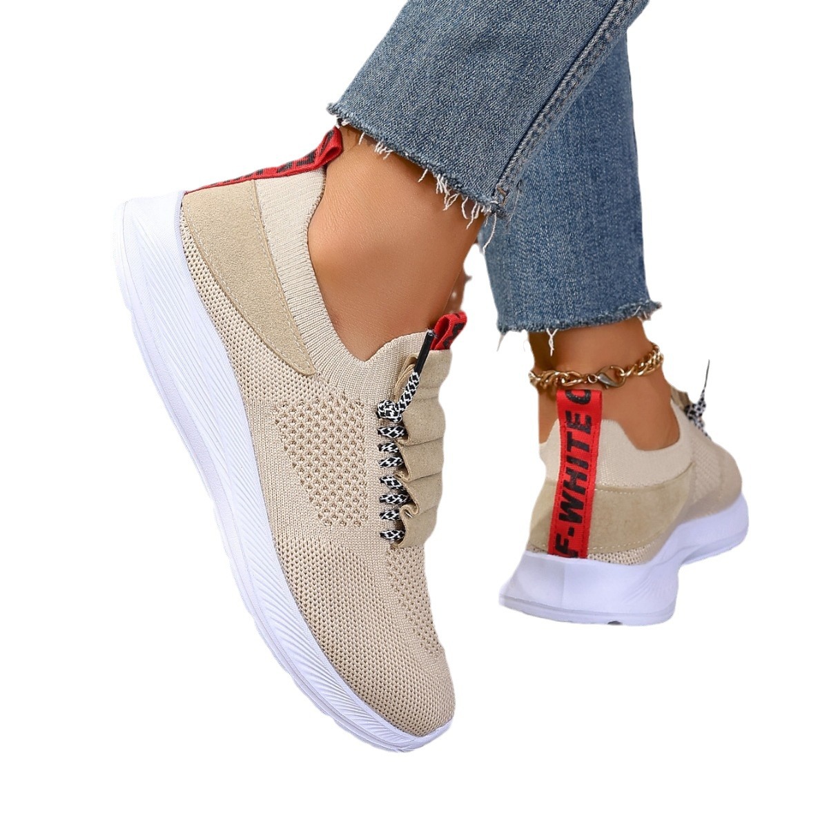 Casual Sneaker Non-slip Wear-resistant Flat Heel Round Toe Running Shoes foto 3
