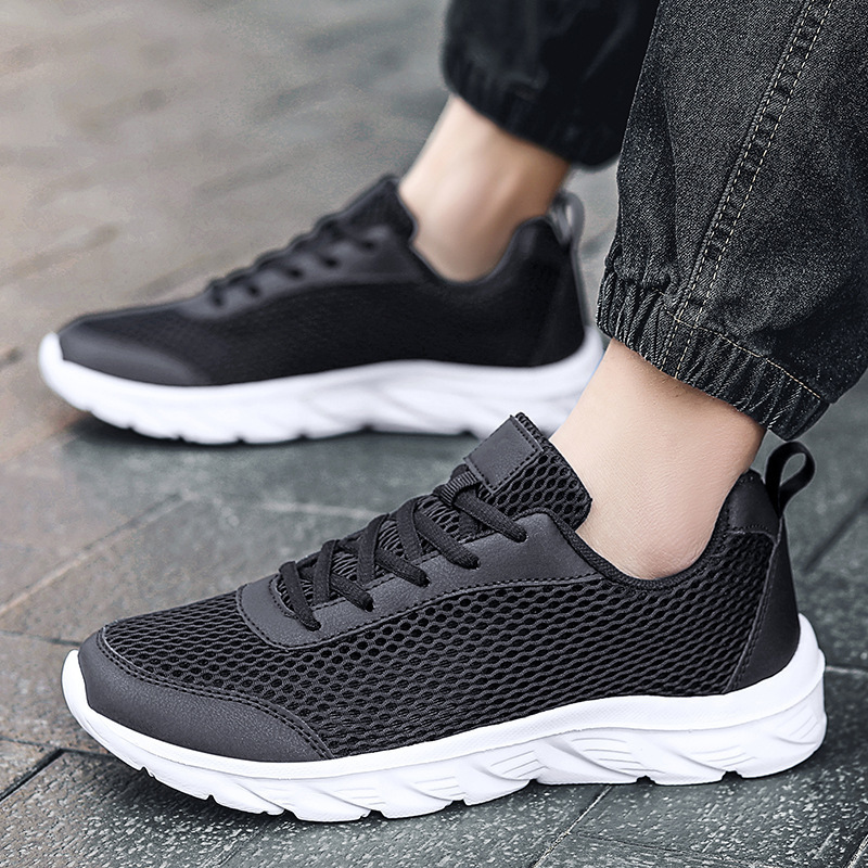 Couple Flying Woven Casual Sneaker Men's Mesh Running Shoes foto 2