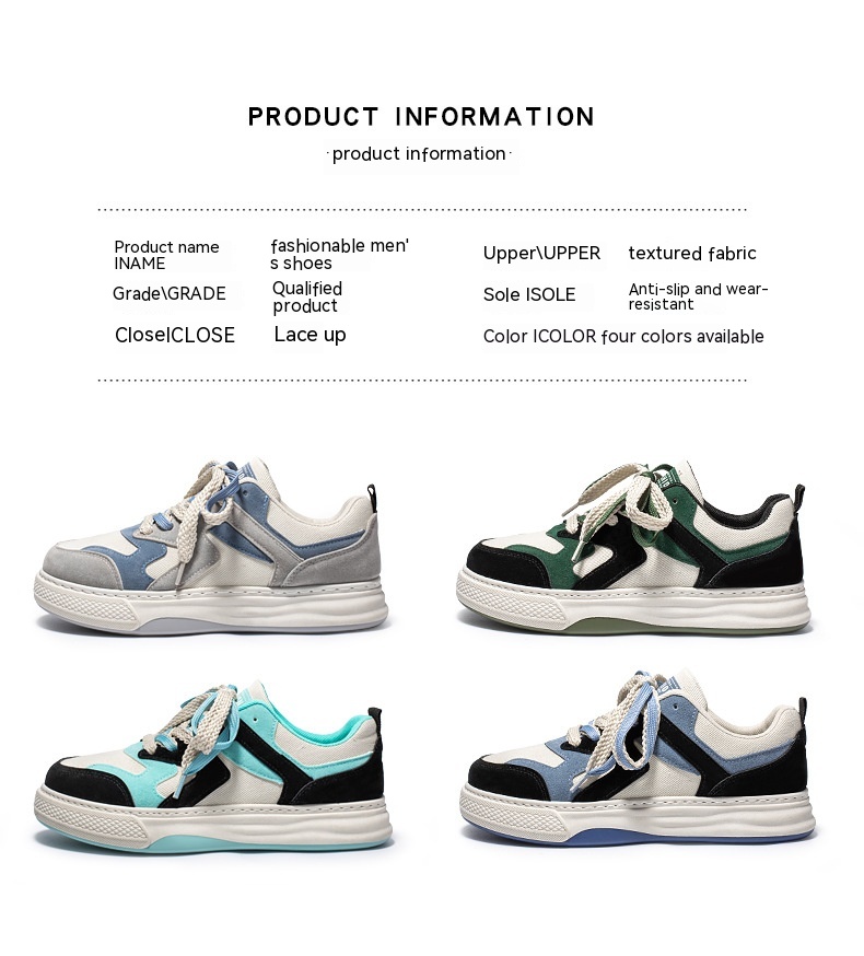 Spring Men's Casual Fashion Platform Canvas Shoes foto 2