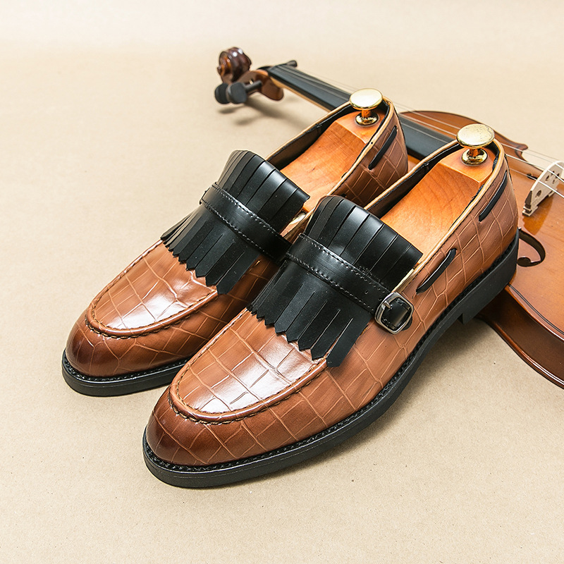 Men's British Style Slip-on Casual Leather Shoes foto 5