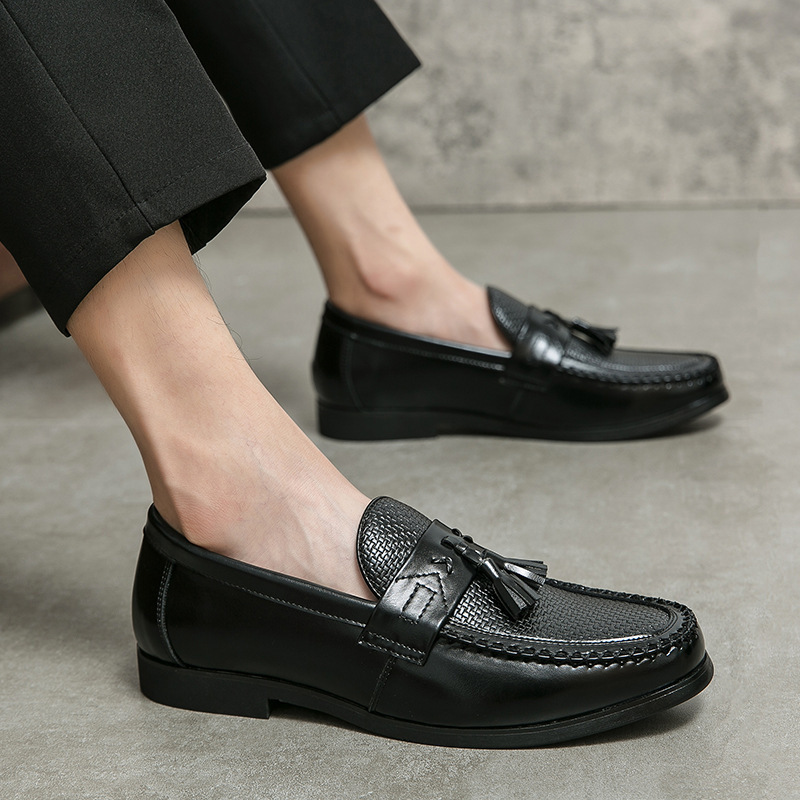 New Men's Casual Slip-on Leather Shoes foto 5