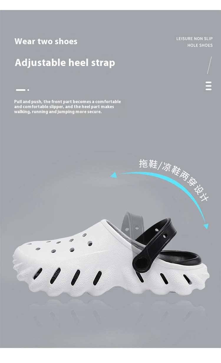 Hole Shoes Men's Summer Outdoor Non-slip Shit Feeling Beach Outdoor Sports Driving Dual-use foto 5