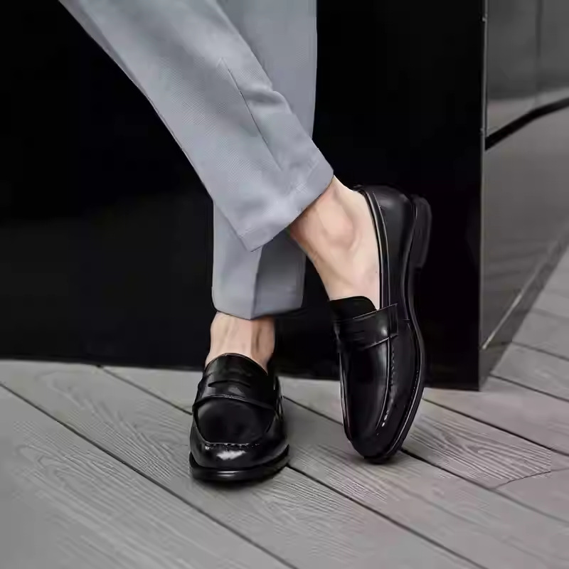 British-style Loafers Comfortable Slip-on Mens Boat Shoes foto 4