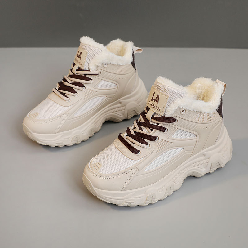 Velvet-lined Solid-color Snow Boots For Fall And Winter Casual foto 3