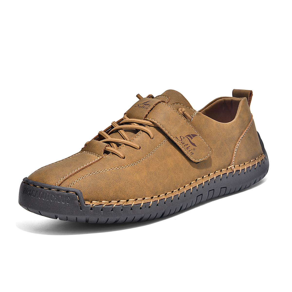 Large-size Mens Short Boots With Hand-stitched Detailing foto 5