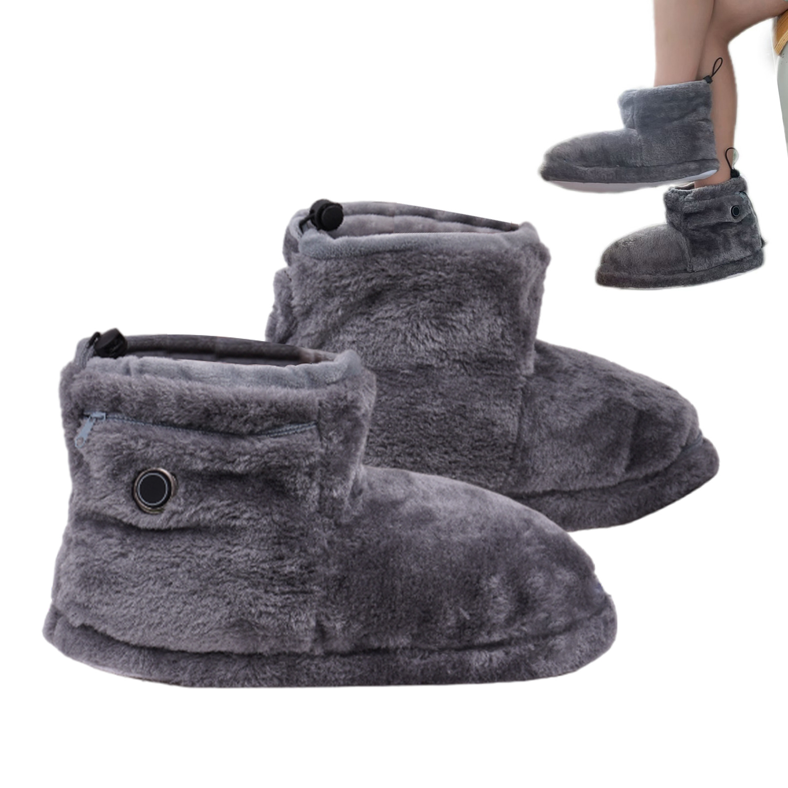 Mobile Heated BootsElectric Heated ShoesWarming Slippers For Home Use Heat-generating Boots foto 4