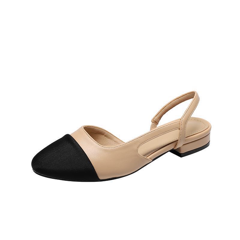 Women's Low Heel Hollow Color Matching Flat Heel Sandals foto 5