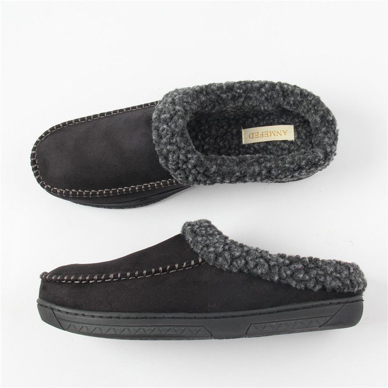 Mens Cotton Slippers For Outdoor Use Winter Home Wear foto 3