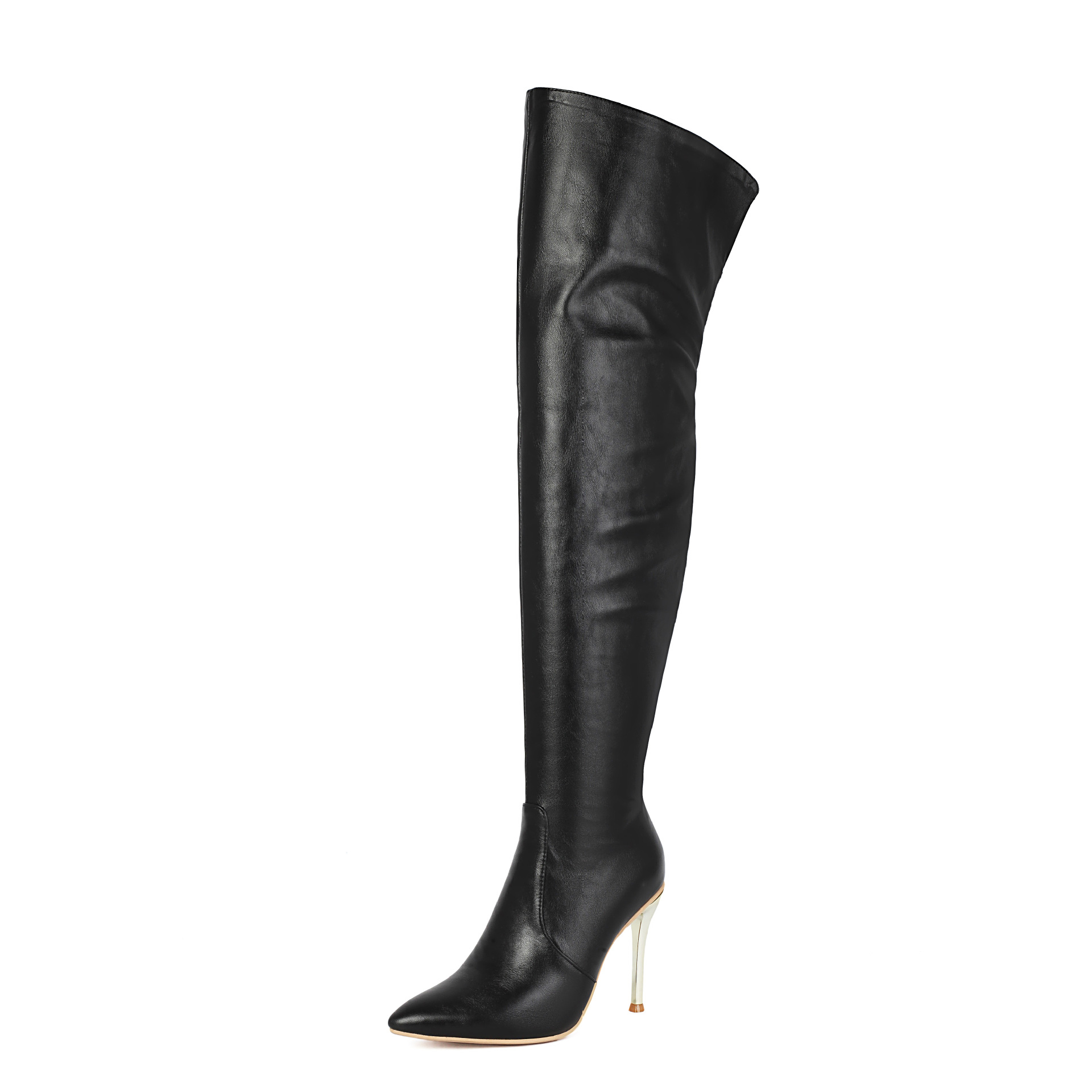 Womens Pointed-toe Stiletto-heeled Over-the-knee Boots foto 4