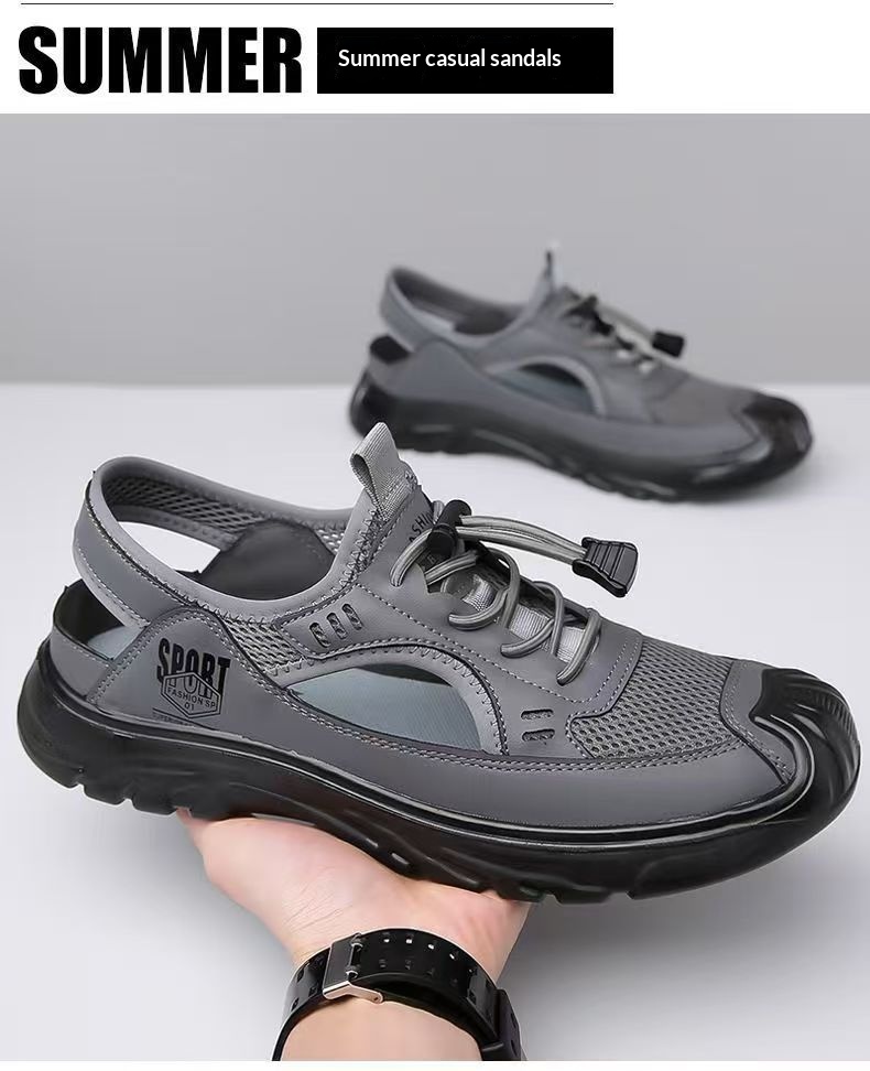 Men's Fashionable Soft-Soled Casual Hole Sandals foto 5