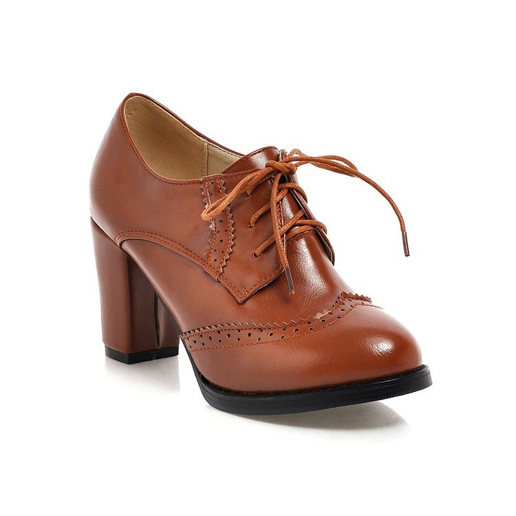 Women's Fashion Chunky-Heel British-Style High-Heel Boots foto 3