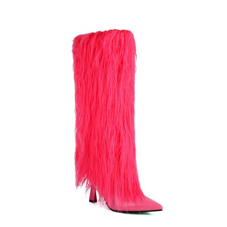 Women's Boots With Tassels, Stiletto Heels And Pointed Toes Fashionable, Minimalist Long Boots foto 4