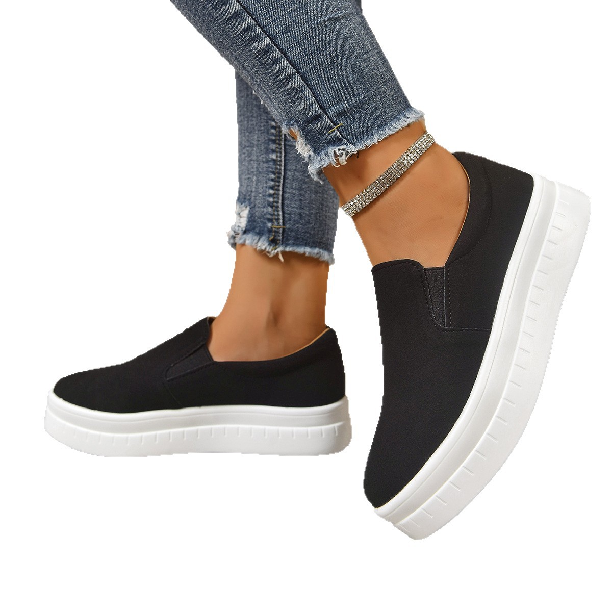 Round-toe Thick Platform Sole Women's Flats foto 4