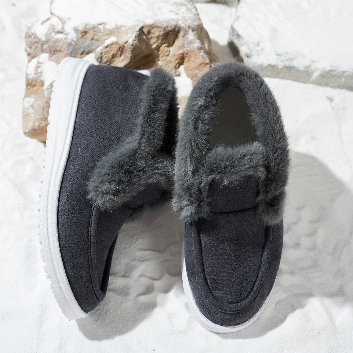 Women's Cotton Fashionable Outdoor Non-slip Thick Warm Shoes foto 5