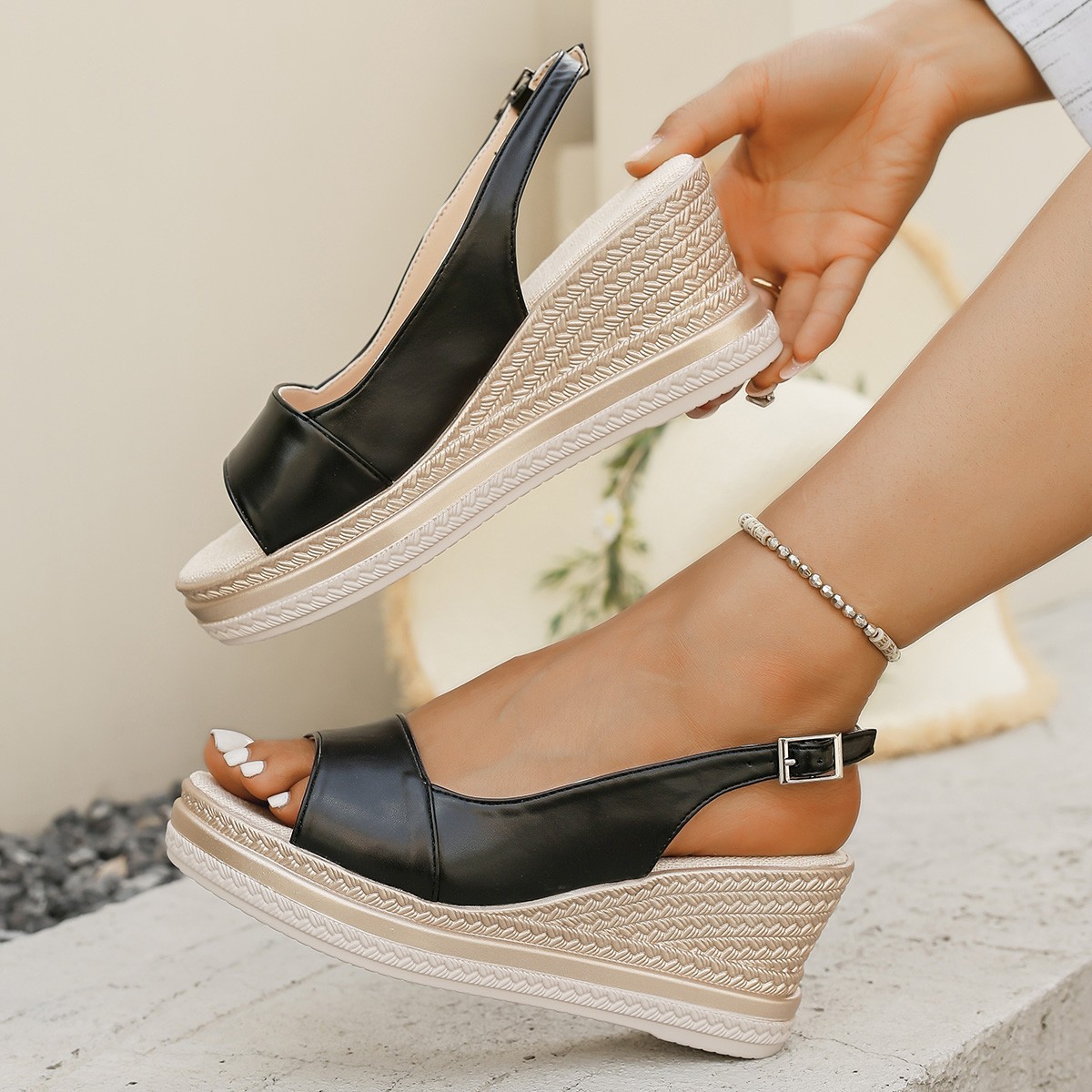 Wedge Sandals Platform Muffin Plus Size Sandals foto 2