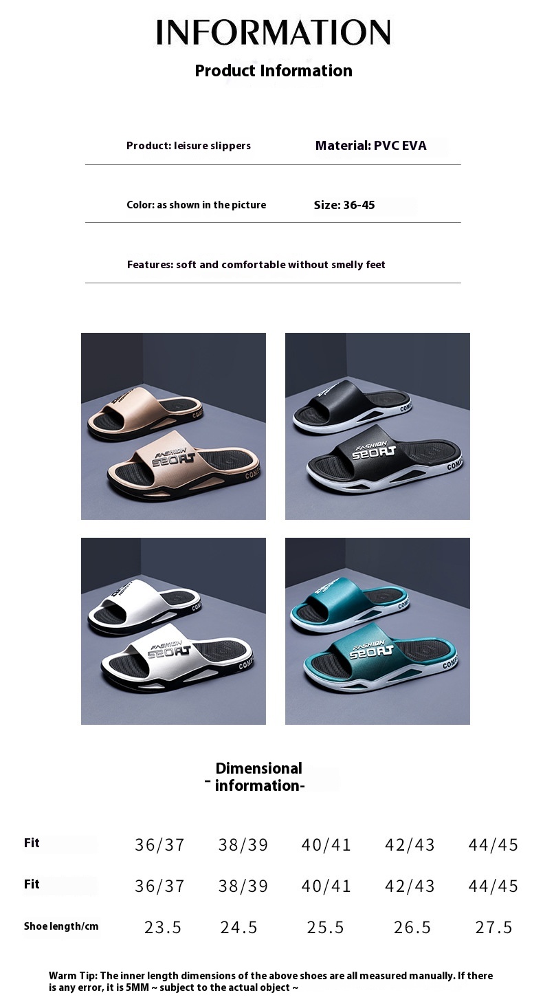 Home Bathroom Non-slip Soft Bottom Home Sandals foto 5