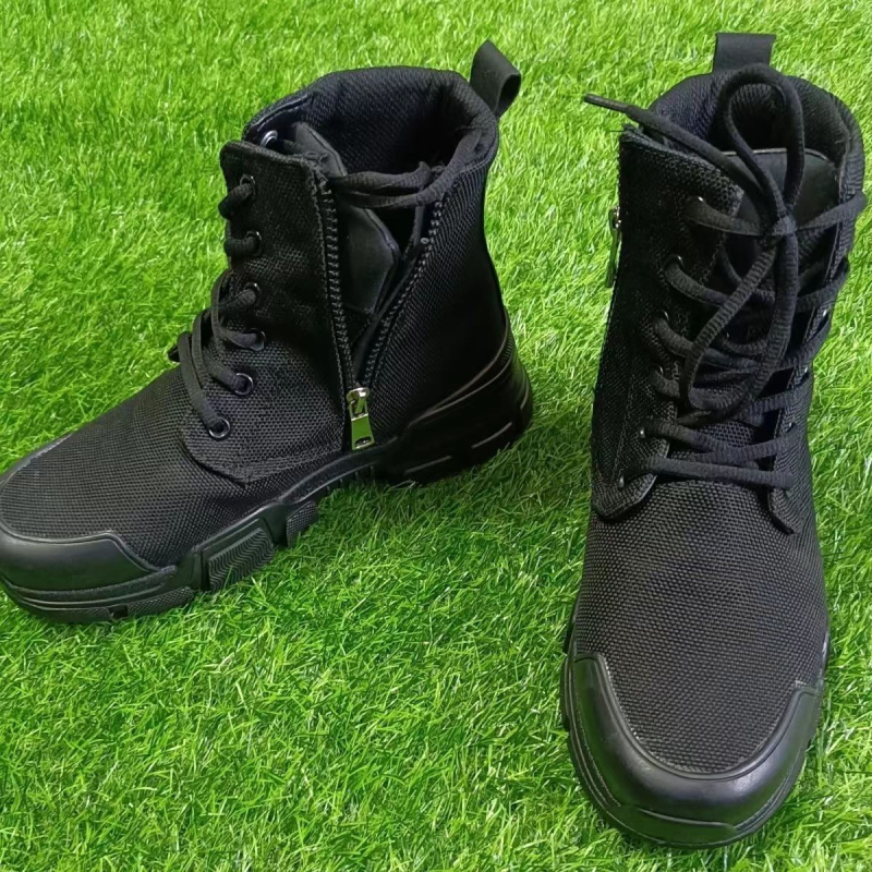 High-top Labor Protection Tooling Canvas Martin Boots Thick Bottom Waterproof foto 4