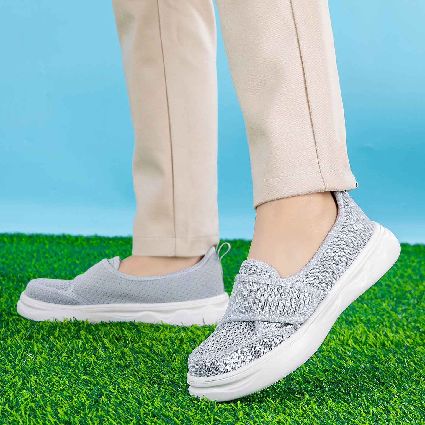 Women's Mesh Fashionable Plus-Size Breathable Casual Shoes foto 2