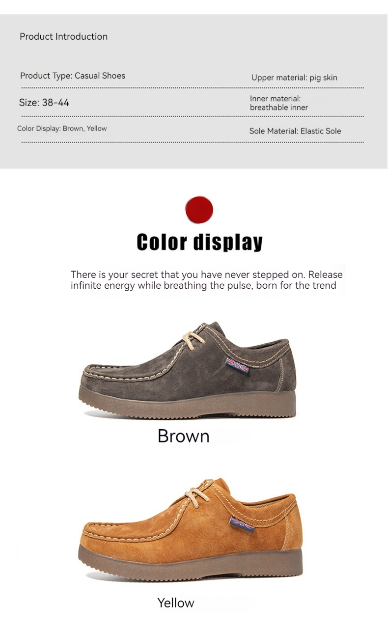 New Casual Korean Style Trendy All-matching British Style Leather Sneakers Men foto 3