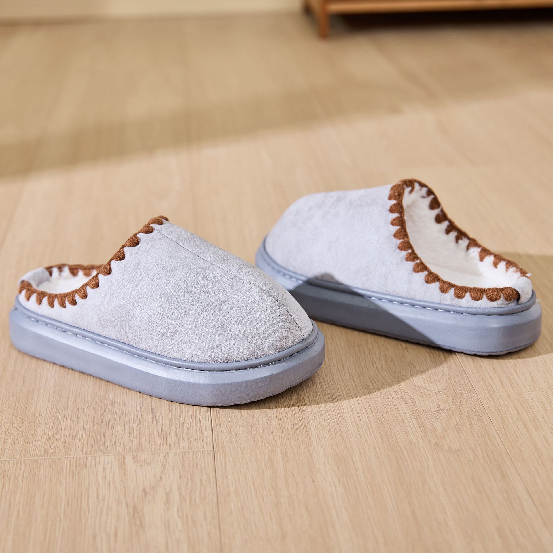Indoor Home Non-slip Cotton Slippers foto 2