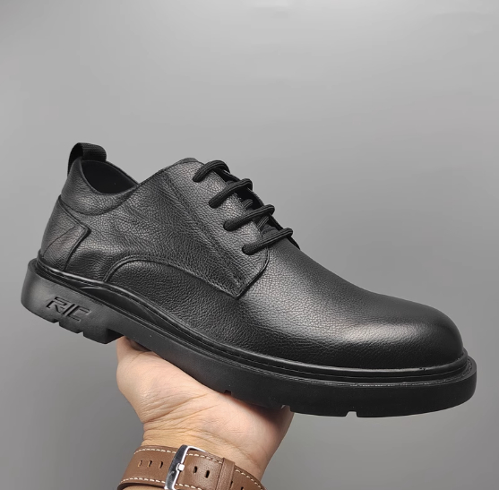 Low-top Trendy Leather Shoes Men's Thickened Non-slip foto 3