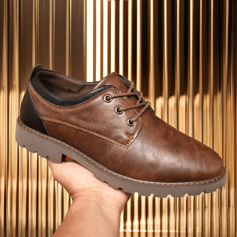 Large Size Casual Korean Fashion Men's Retro Low-top Shoes foto 3