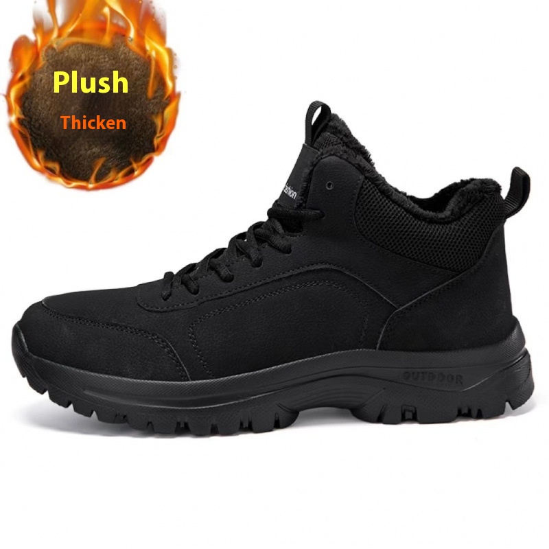 Men's Winter Outdoors Martin Boots Fleece-lined Warm Snow Casual Shoes foto 4