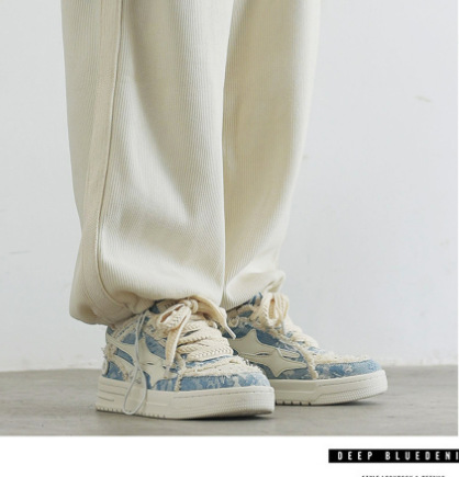 Korean Style Casual Breathable White Shoes foto 3