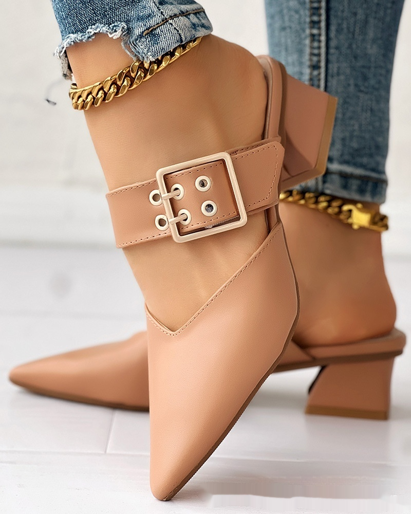 All-matching Beach Flat Casual Buckle Slippers foto 5