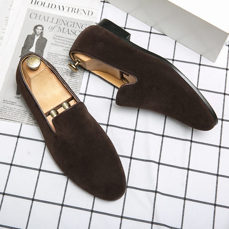 British Leather Shoes Matte Leather Gommino Men foto 5