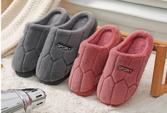 Indoor Couple Thick Bottom And Warm Keeping Confinement Non-slip Plus Velvet Slippers foto 5