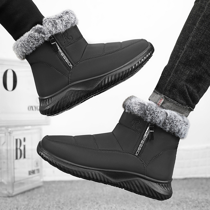 Cotton-padded Shoes Men's High-top Cotton Boots Fleece-lined Thick foto 3