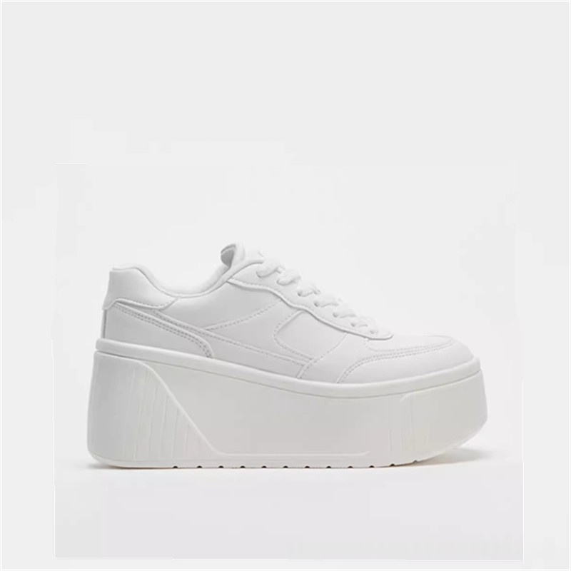 Lightweight Casual White Athletic Shoes For Height Enhancement foto 5