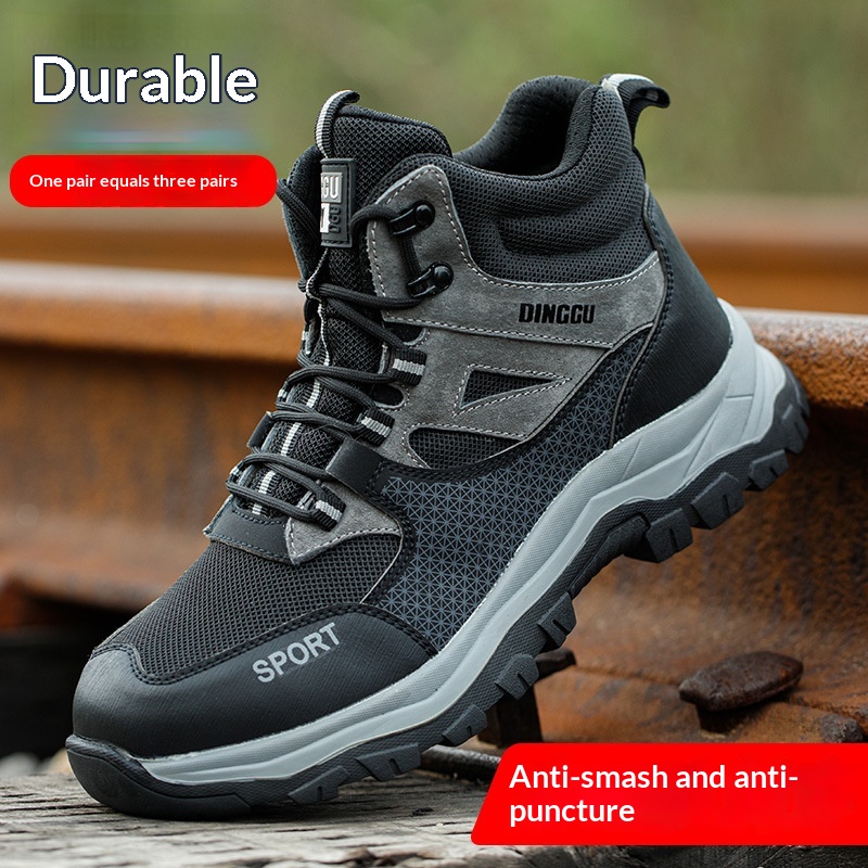 High-top Labor Protection Shoes With Anti-smashing Puncture-resistant And Abrasion-resistant Safety Features foto 5