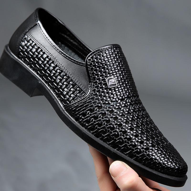 Mens Breathable Hollowed-Out Casual Leather Sandals foto 5
