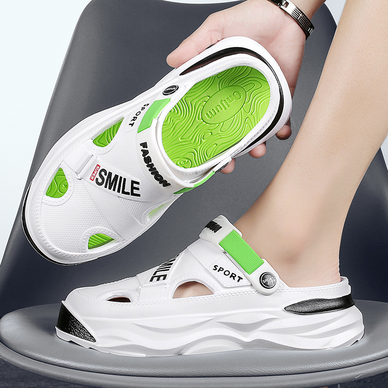Beach Sandals Summer Men's Platform Non-slip Dual Purpose Sandals Outer Wear Outdoor Large Size Hole Shoes foto 3