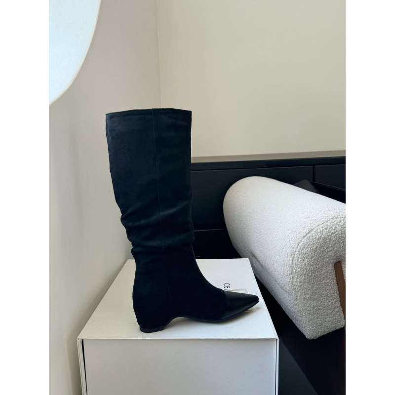Vintage Pointed-toe Pleated Slouch Boots foto 4