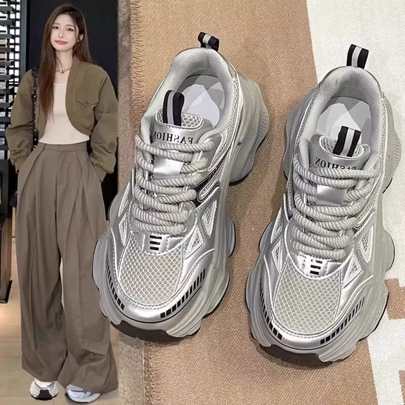Platform Mesh Elevator Breathable All-matching And Lightweight Sports Casual Shoes foto 3