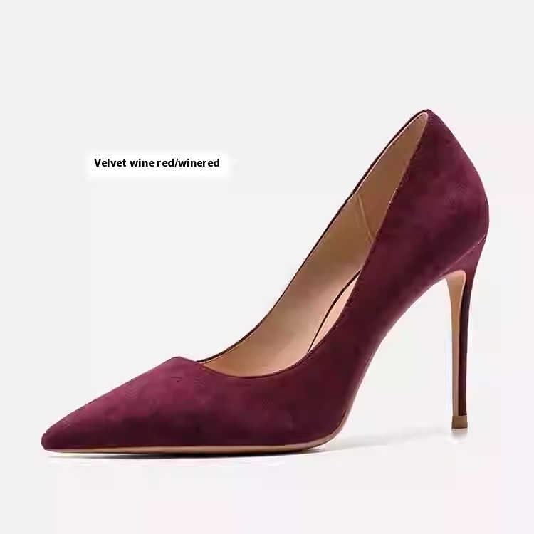 Authentic Leather High Heels Women's Stiletto Heel foto 2