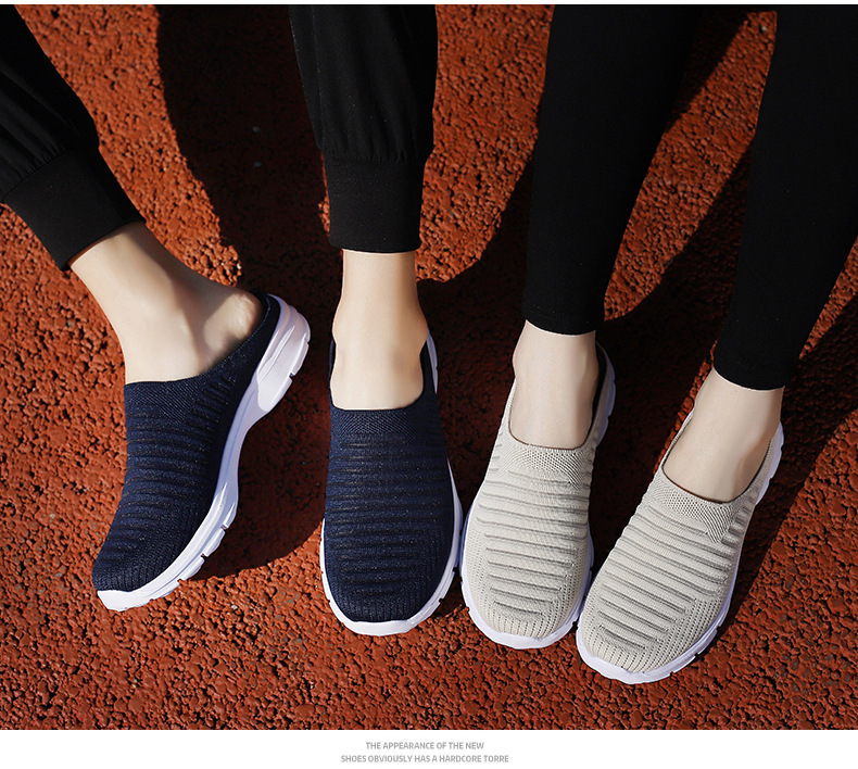 Summer Women's Sports Slippers Fly Woven Mesh Breathable foto 3