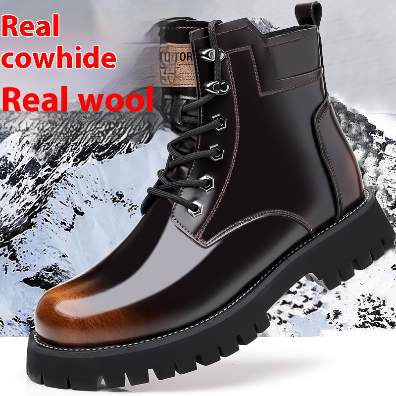 Fall Winter Martin Boots Men's Platform Mid-top foto 4