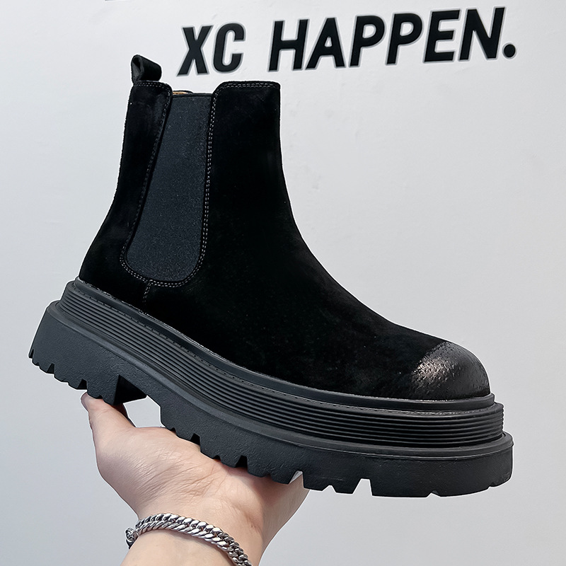 Chelsea Men's Low-top Smoke Pipe Platform Martin Boots foto 4
