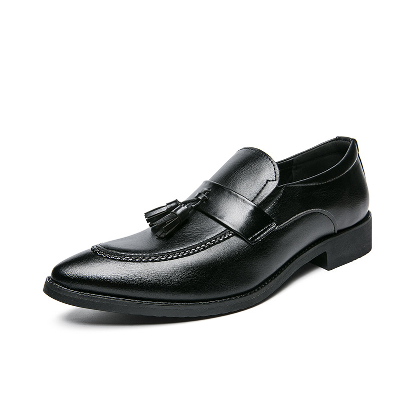 Mens British-style Casual Fashionable Business Tassel Leather Shoes foto 2