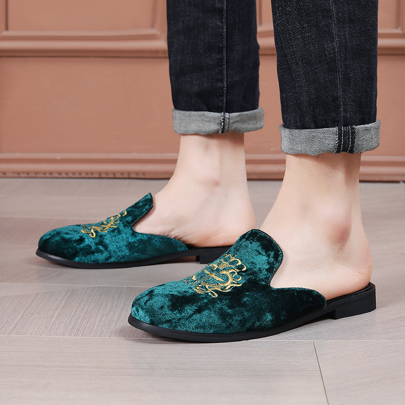 Mens Embroidered Shoes Slip-on Loafers Summer Style foto 2