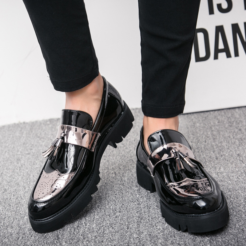 Fashion Men's British Style Casual Leather Shoes foto 2