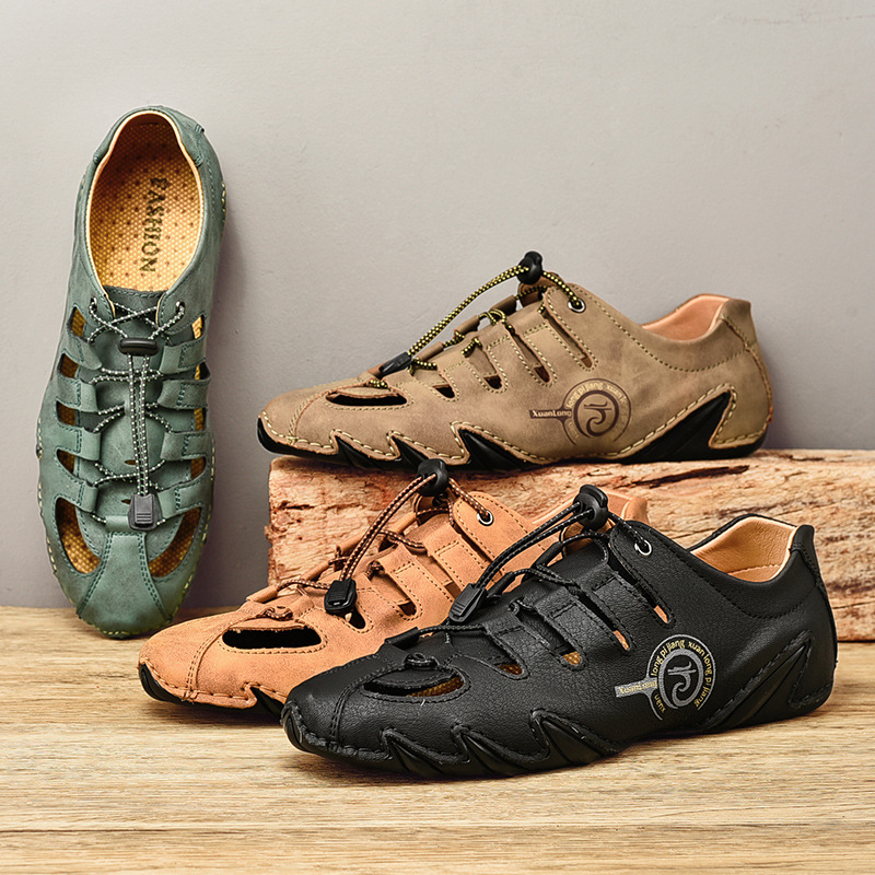 Plus Size Men's Casual Hollow Beach Sandals foto 3