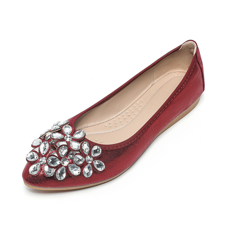New Bow Pointed Low-cut Rhinestone Pumps foto 4