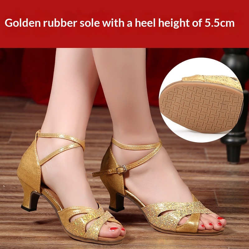 Womens Faux Suede Latin Dance Shoes foto 2