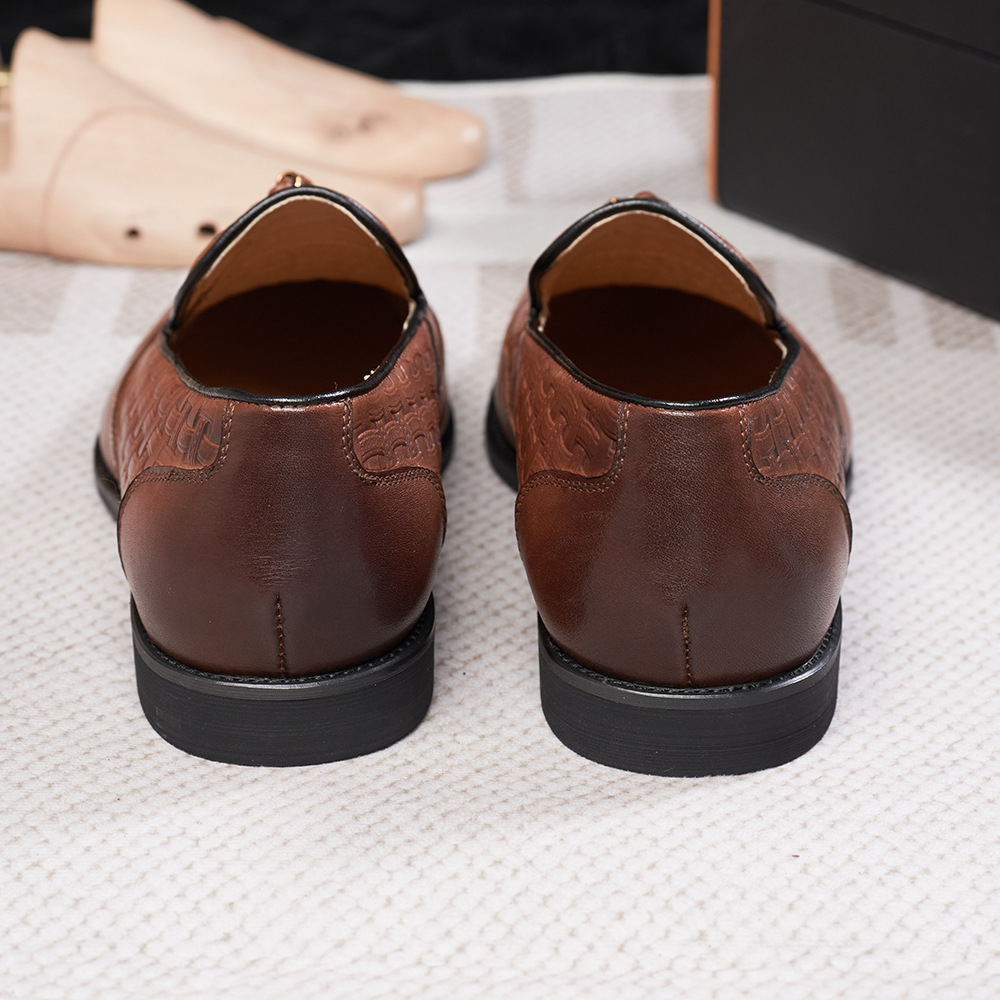 Men's Tassel Business Casual Leather Shoes Handmade Wedding Banquet foto 4